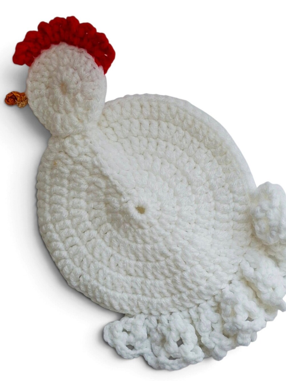 Crochet Chicken Hen Hot Pad Trivet Pot Holder Farmhouse Country Kitchen Decor
